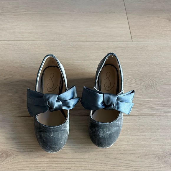 Sam Edelman Teddy velvet green girls heel - Picture 2 of 8